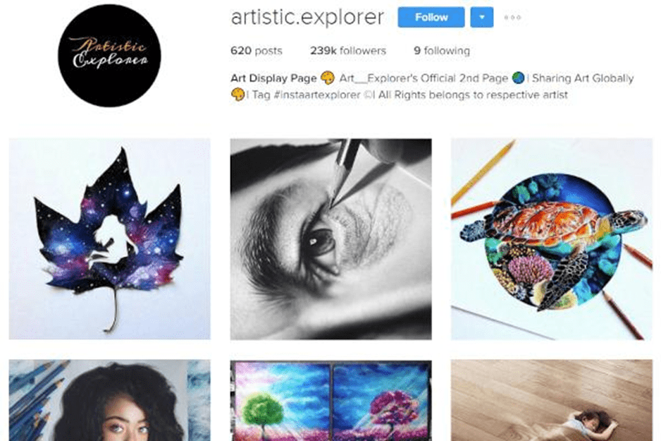 متن تبلیغ پیج هنری اینستاگرام 2